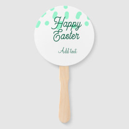 Abanico Feliz Pascua huevos verdes pastel nombre fecha sim