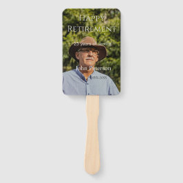 Abanico Feliz retiro foto nombre años de servicio