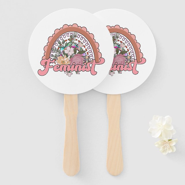 Abanico Feminist Hand Fans (Anverso y reverso)