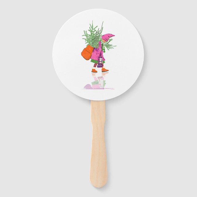 Abanico Festive Christmas Gnome Party Fans Set of Deco (Anverso)