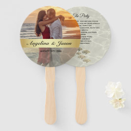 Abanico Fiesta de Boda con Foto de Playa