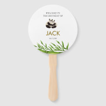Fiesta de cumpleaños de Bamboo Cute Panda Greenery