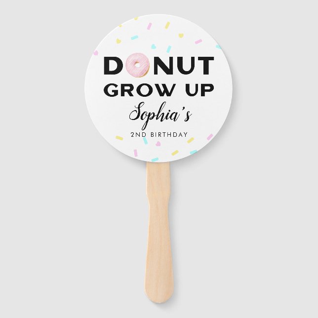 Abanico Fiesta de cumpleaños de Donut Grove Up Kids (Anverso)