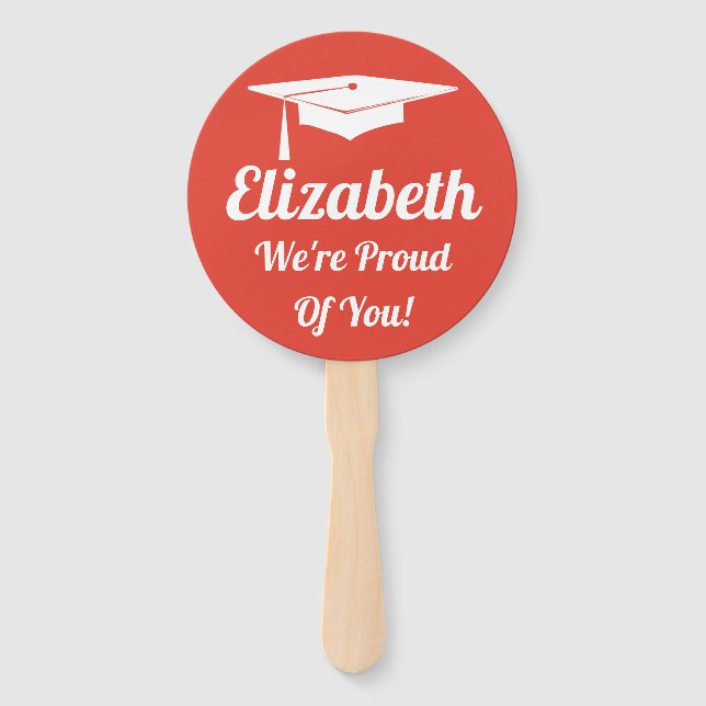 Abanico Fiesta de la ceremonia de graduación grita (Anverso)