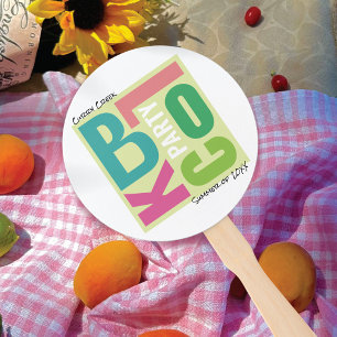 Abanico Fiesta de Verano Retro Tipo Evento Vecindario