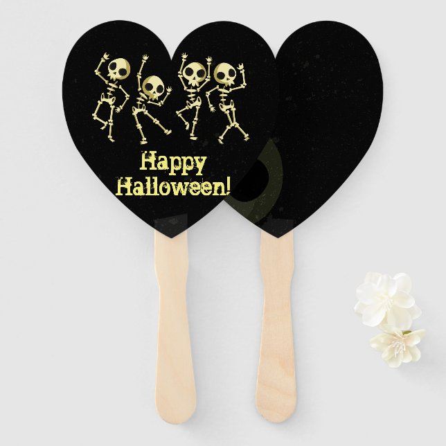 Abanico Fiesta Skeleton Halloween (Anverso y reverso)