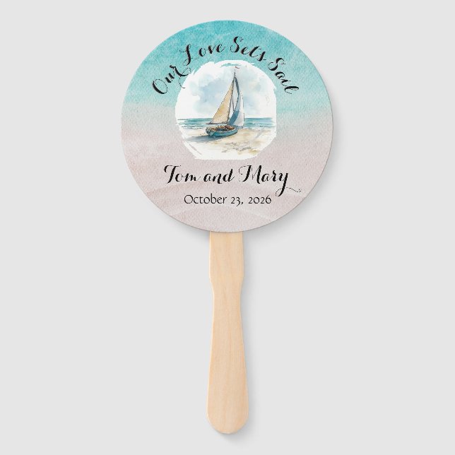 Abanico Fijar ventiladores de la mano de vela (Anverso)