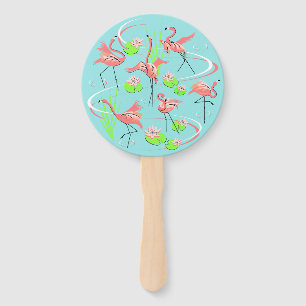Abanico Flamingo Fandango fanático de la mano