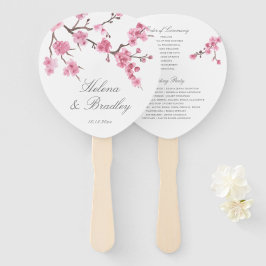 Abanico Flor de cerezo | Rosa | Programa de bodas