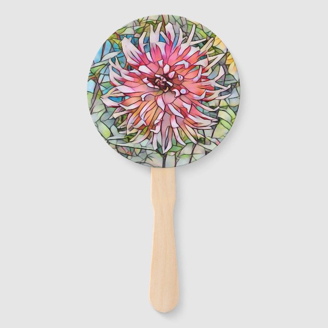 ABANICO FLOR DE DALIA (Anverso)