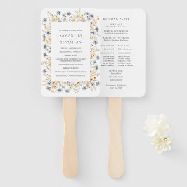 Abanico Flor salvaje Boho Spring | Programa de bodas botán