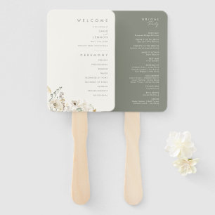 Abanico Flor silvestre caprichosa Programa de matrimonio
