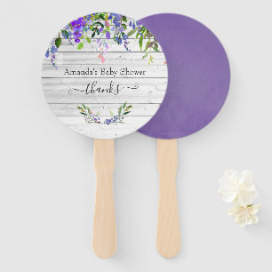 Abanico Floral Acuarela Violeta Ultra Rústico