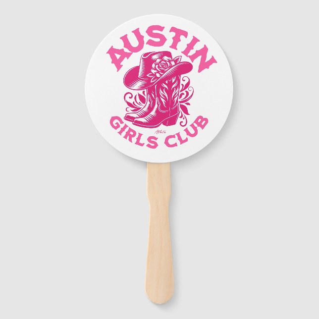 Abanico floral austin bachelorette cowgirl (Anverso)