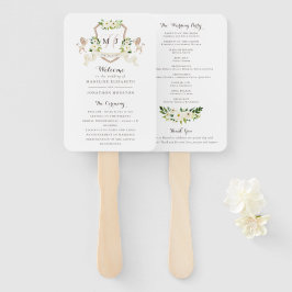 Abanico Floral Beige White Greenerenery Elegante Ceremonia