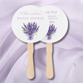 Abanico Floral Bow Lavender Bridal Shower Gracias