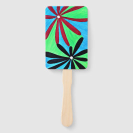 Abanico floral de mano