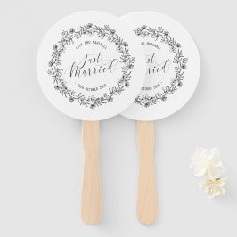 Abanico Floral personalizada casada | Hinchas manuales