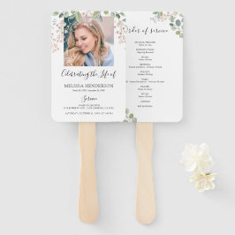 Abanico Floral rosa elegante | Programa funerario Conjunto