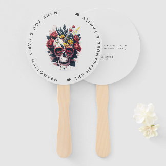 Abanico FLORAL SKULL Familia Halloween Party