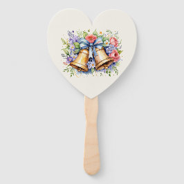 Abanico Flores de campanas bodas personalizadas elegantes