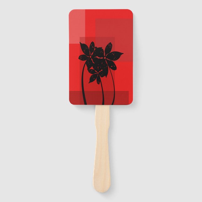 Abanico Flores negras (Anverso)
