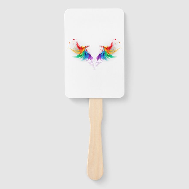 Abanico Fluffy Rainbow Wings (Anverso)