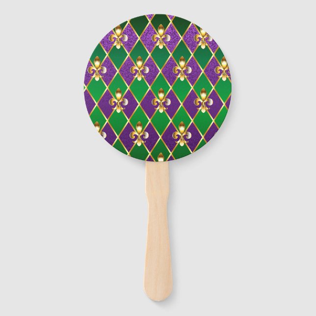 Abanico Fondo de joyería Mardi Gras (Anverso)