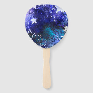 Abanico Fondo espacial con estrellas