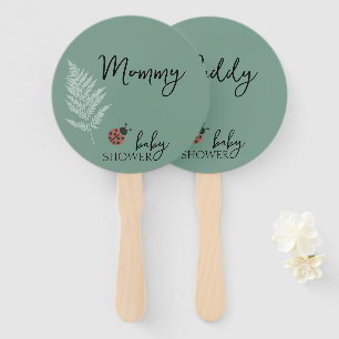 Abanico Forest Ladybugs Green Baby Shower