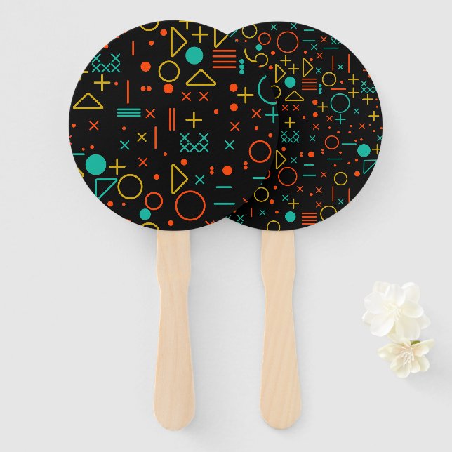 Abanico Formas geométricas (Anverso y reverso)