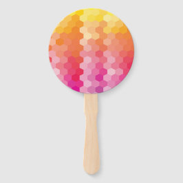 Abanico Formas para hexágonos geométricos Amarillo rosa