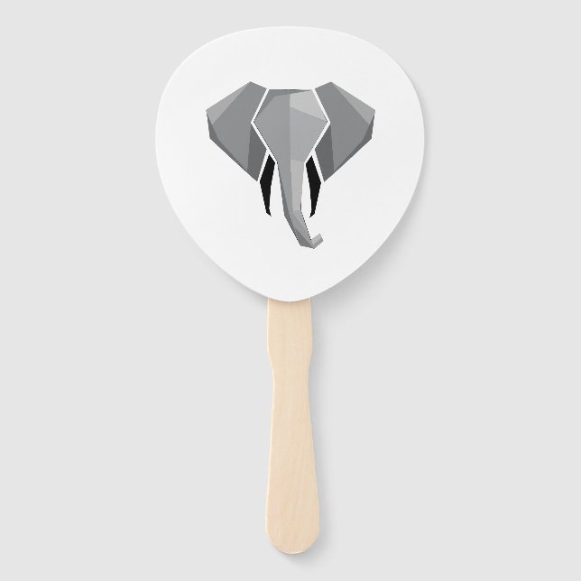 Abanico Formas simples Geometría Cabeza elefante (Anverso)