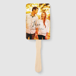 Abanico Foto de amor agrega el nombre. Boda de año de fech