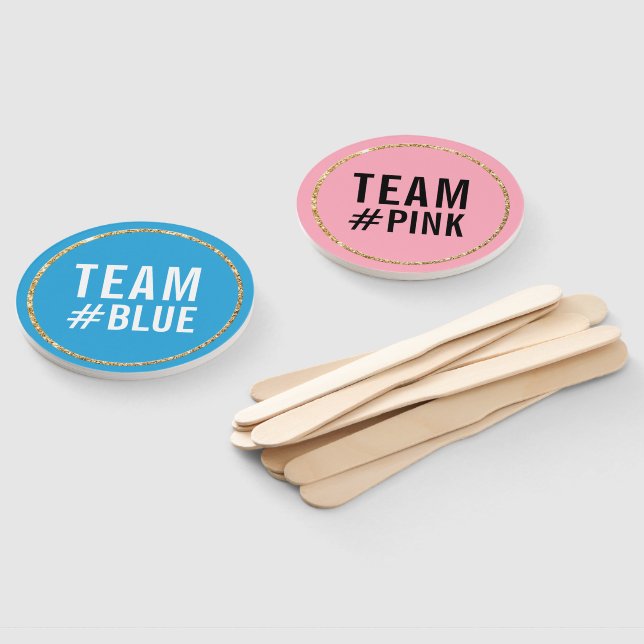 Abanico FOTO DE BEBÉ PROP género revelar niño azul chica r (No montado)