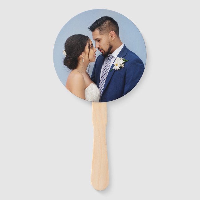 Abanico Foto de boda de pareja personalizada (Anverso)