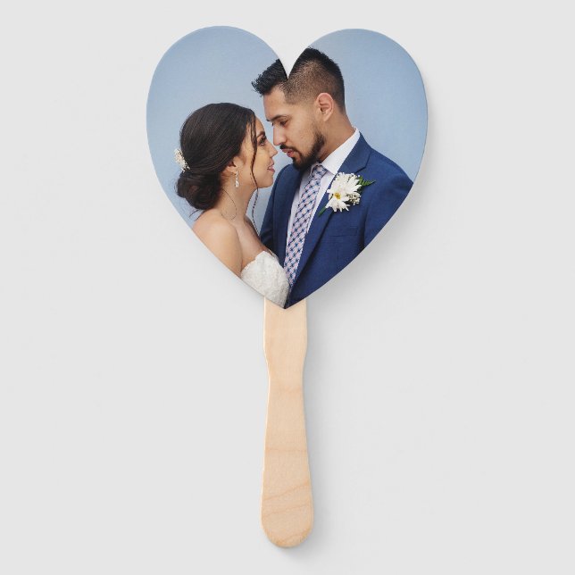 Abanico Foto de boda de pareja personalizada (Anverso)