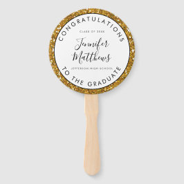 Abanico Foto de clase de Purpurina de Oro Girly