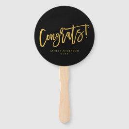 Abanico Foto de graduados de Black Gold Modern Moda Congra