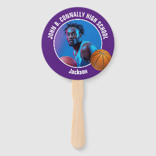Abanico Foto de jugador de baloncesto morado Espíritu de e