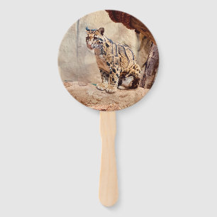 Abanico foto de leopardo nebuloso naturaleza vida silvestr