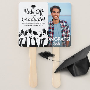 Abanico Foto de Personalizado graduado del lugar del venti