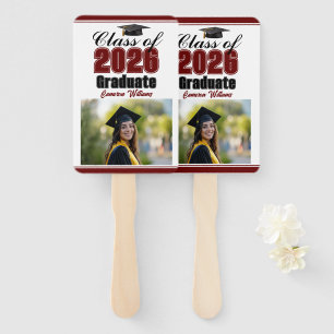 Abanico Foto Marrón Clase de 2026 Foto de Graduación Perso