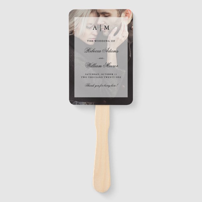 Abanico Foto moderna con Boda superpuesto (Anverso)