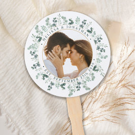 Abanico Foto moderna Eucalyptus Boda personalizada