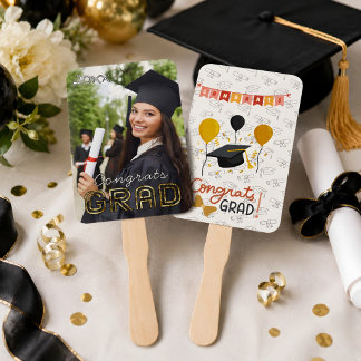 Abanico Foto personalizada de felicitaciones a graduado mo