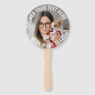 Abanico Foto personalizada y texto o nombre