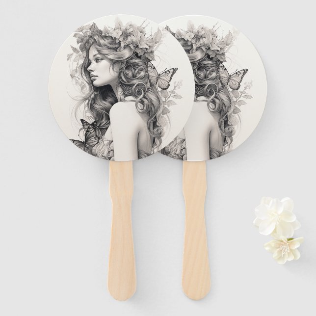 Abanico Foto Personalizado personalizada Añadir su propia  (Anverso y reverso)