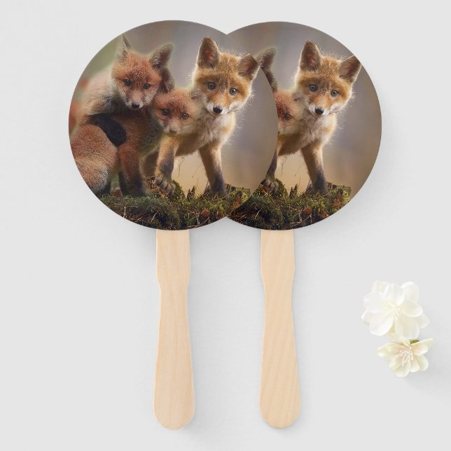 Abanico Foxy Triplets (Anverso y reverso)