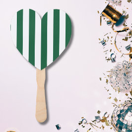 Abanico Frasco clásico de época franjas verde y blanca